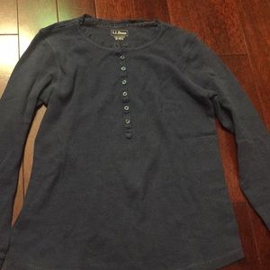 Button front LL Bean waffle shirt